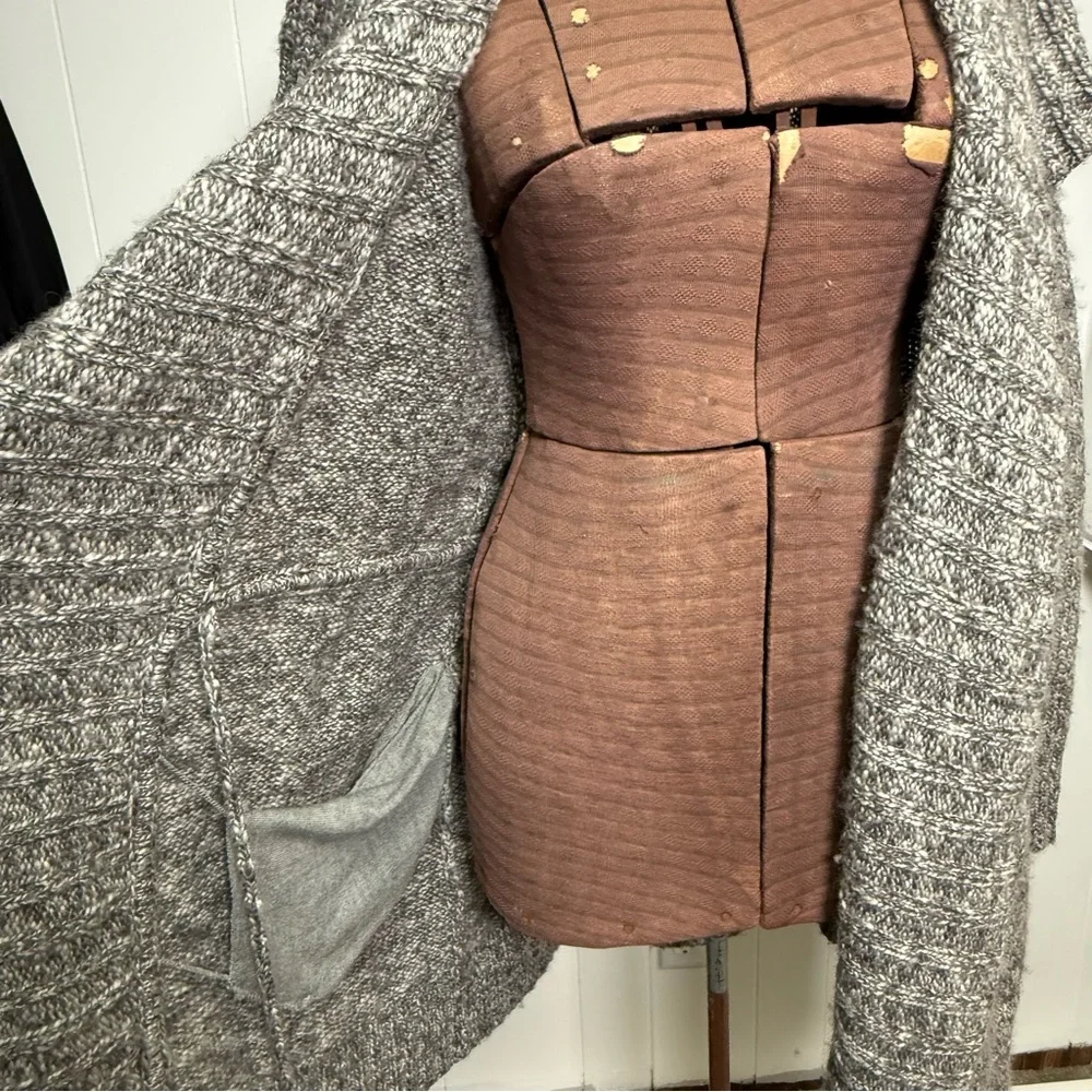 Diane Von Furstenberg Long Wool Chunky Sweater Cardigan Wrap - Picture 8 of 15